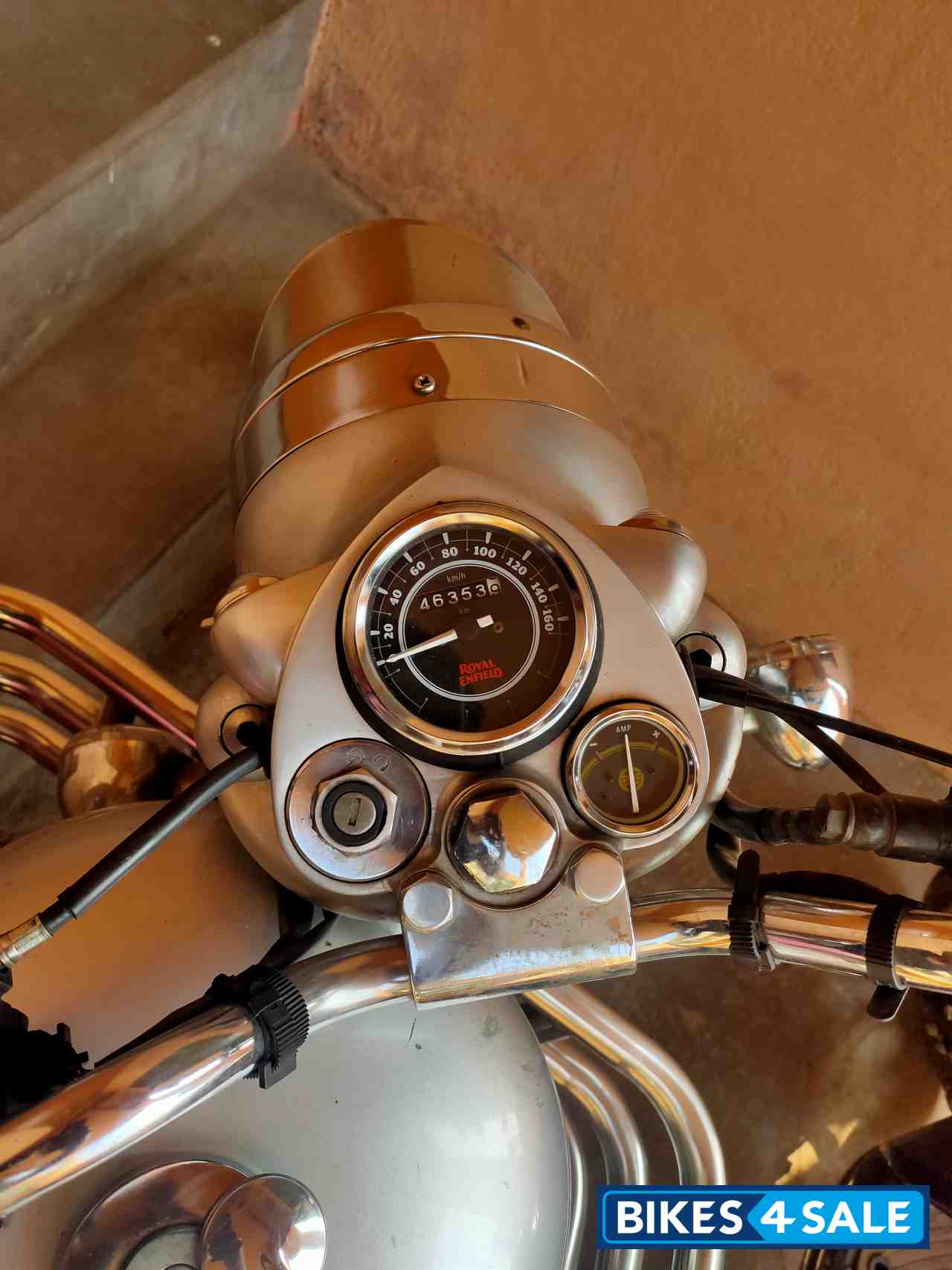 Silver Royal Enfield Bullet 350