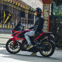 Red Bajaj Pulsar RS 200 ABS