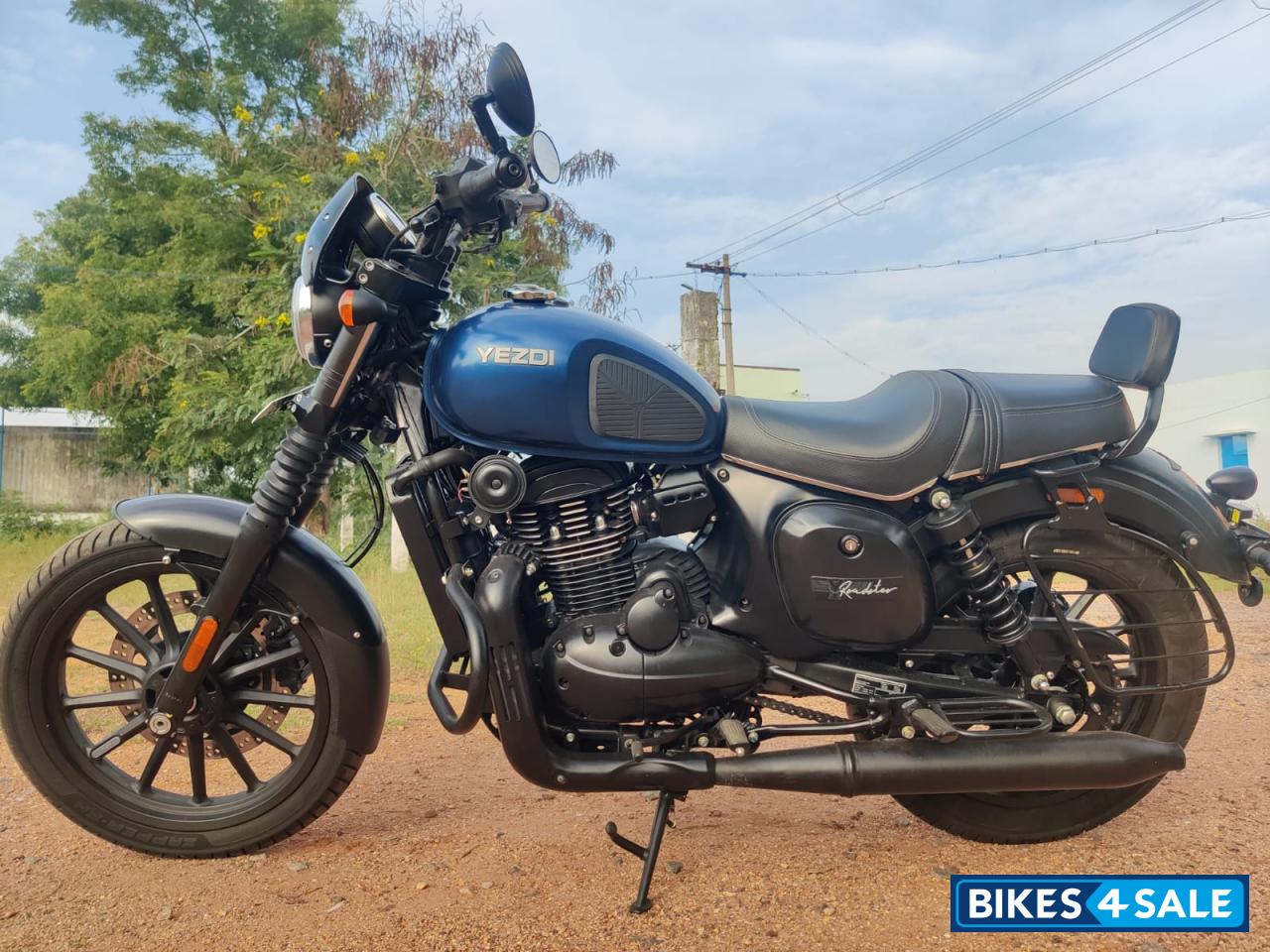 Blue Yezdi Roadster Dark