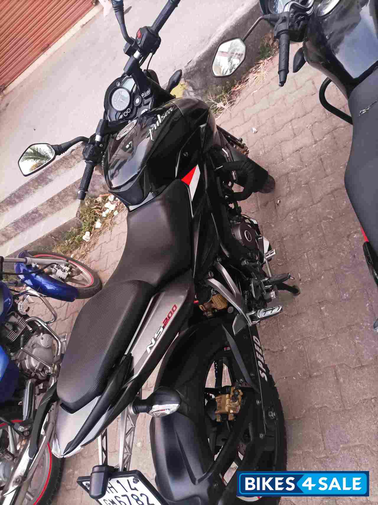 Black Grey Bajaj Pulsar NS 200 BS6