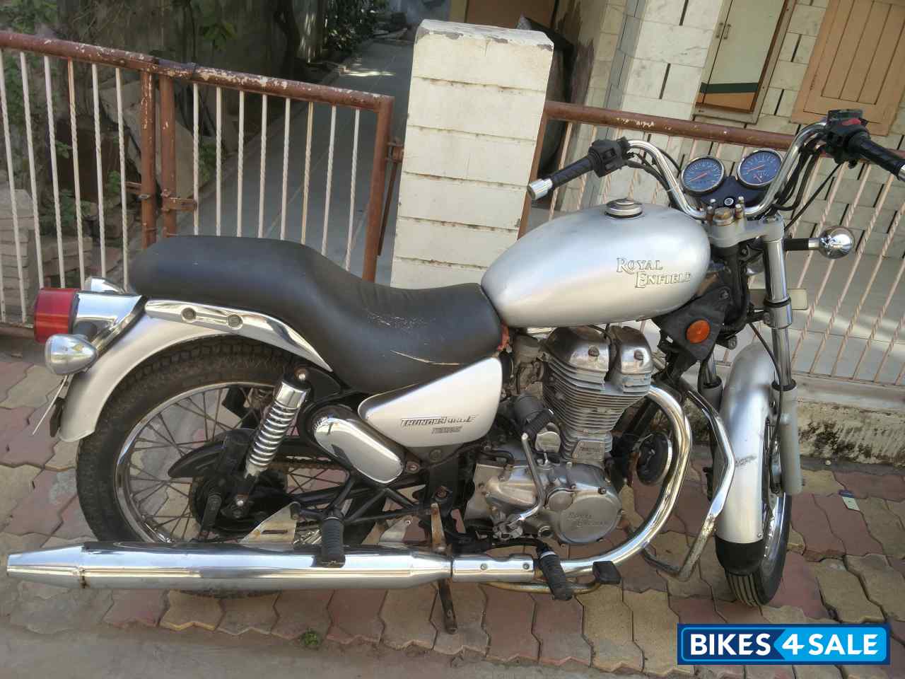 Silver Royal Enfield Thunderbird