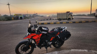 Orange Suzuki V-Strom SX