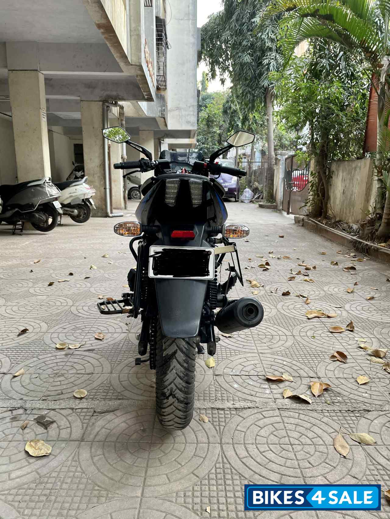 Black-blue Bajaj Pulsar 150 Twin Disc