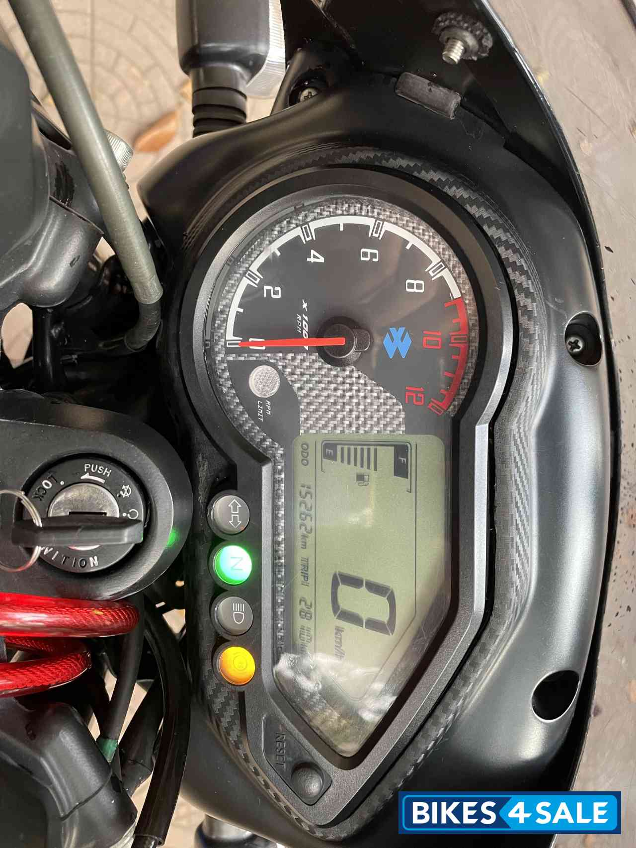Black-blue Bajaj Pulsar 150 Twin Disc