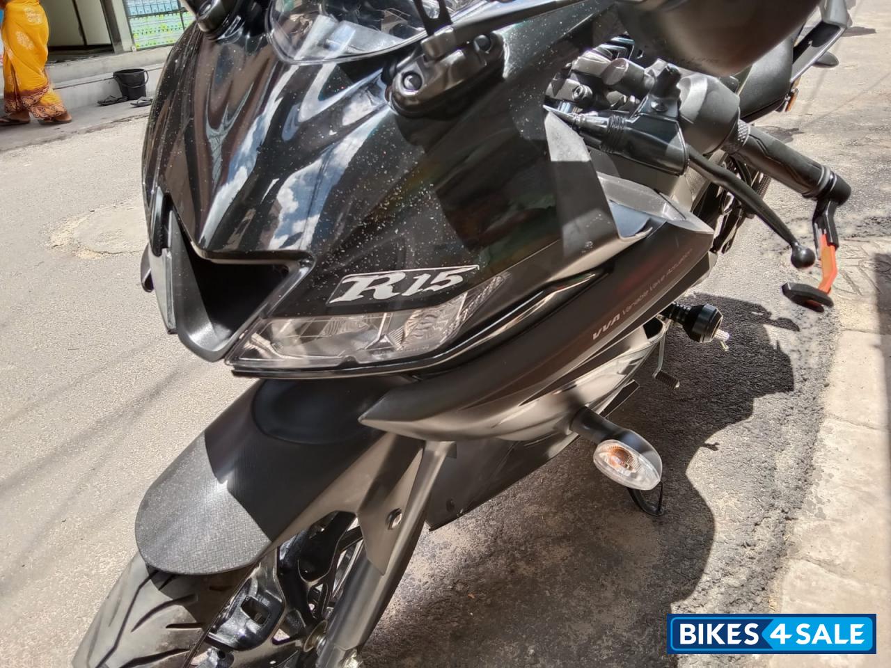 Matte Black Yamaha YZF R15 V3 BS6