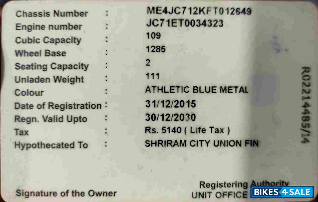 Blue Honda Livo 110 Blue Honda Livo 110