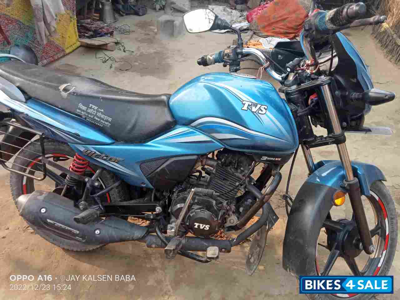 Sky Blue TVS Victor Premium Edition
