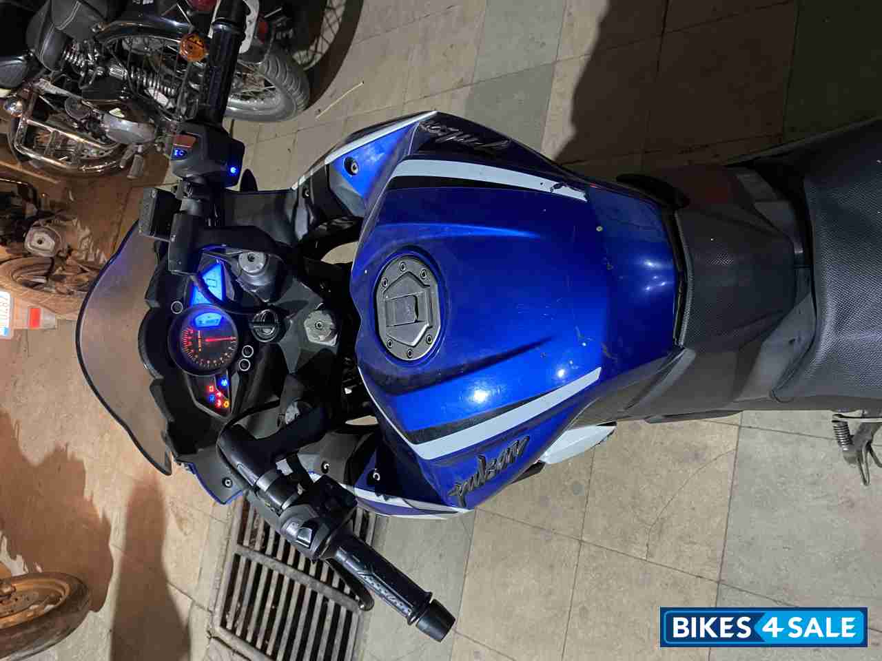 Blue White Bajaj Pulsar RS 200 ABS
