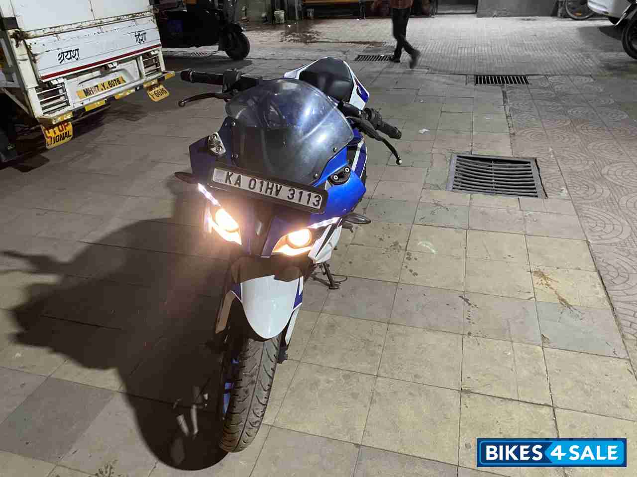 Blue White Bajaj Pulsar RS 200 ABS