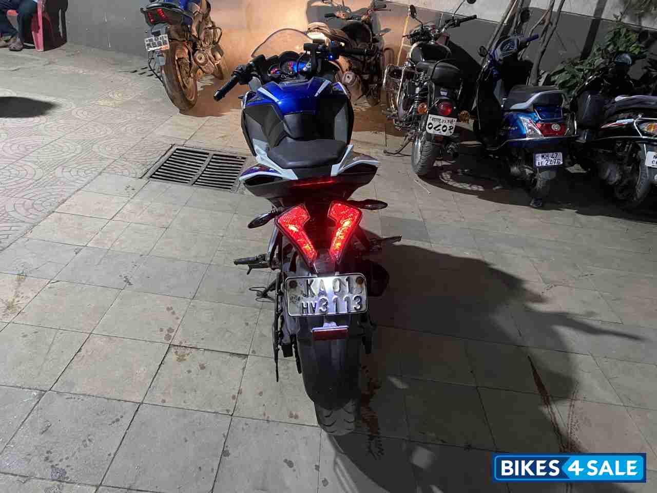 Blue White Bajaj Pulsar RS 200 ABS