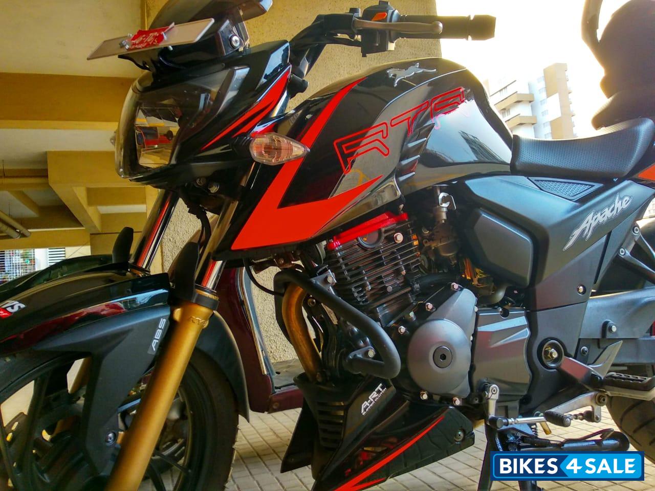 Black & Red TVS Apache RTR 200 4V ABS Race Edition 2.0