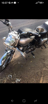 Silver Royal Enfield Bullet Electra