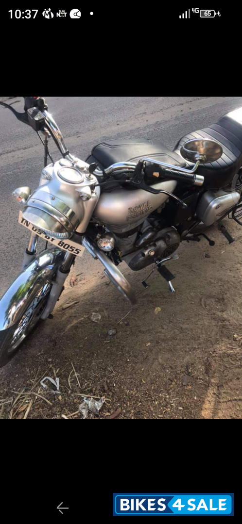 Silver Royal Enfield Bullet Electra