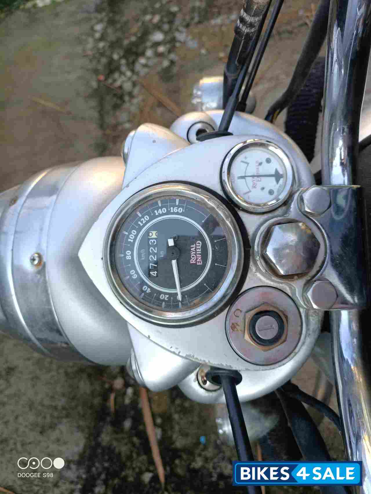 Silver Royal Enfield Bullet Electra