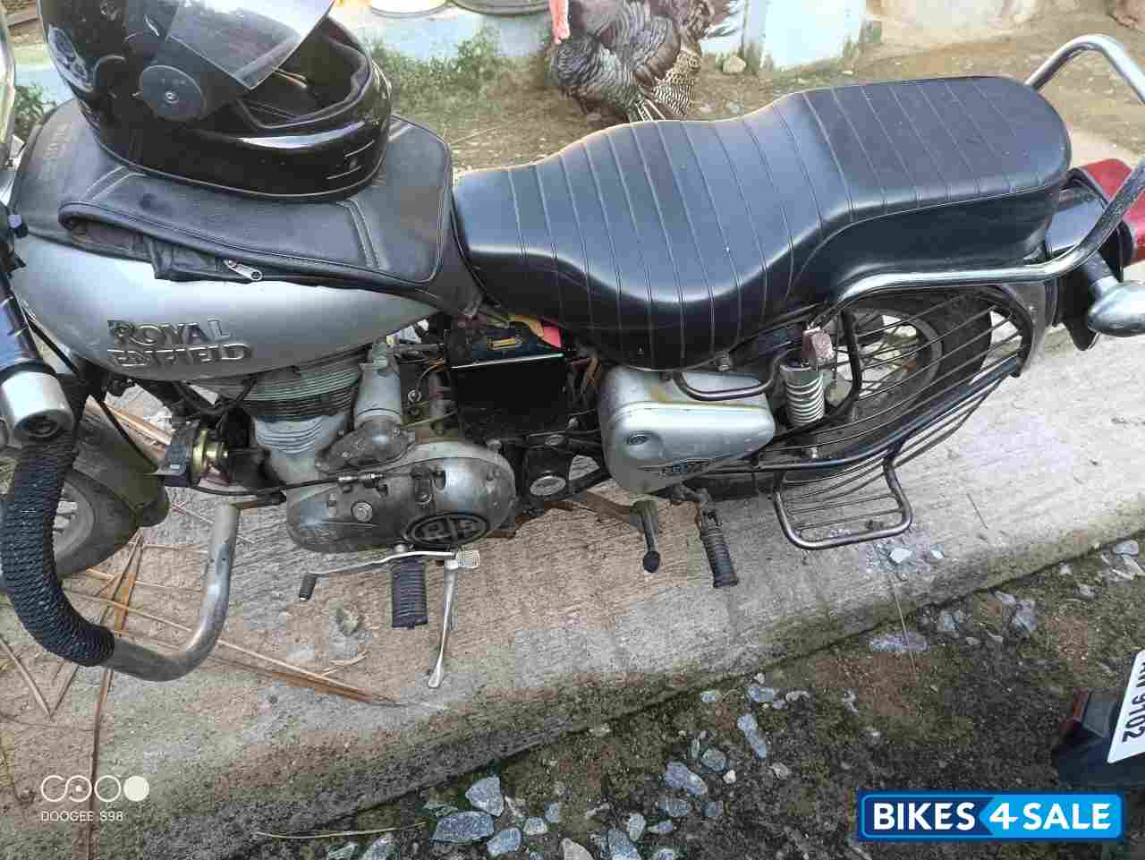 Silver Royal Enfield Bullet Electra