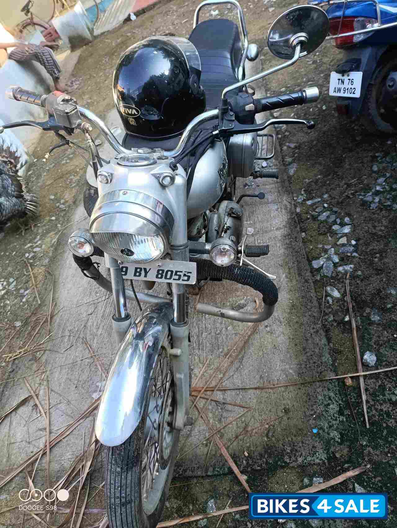 Silver Royal Enfield Bullet Electra