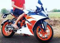 Orange And White KTM RC 200 2019