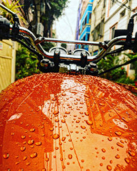 Orange Royal Enfield Interceptor 650 Twin