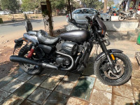 Silver Harley Davidson Street Rod