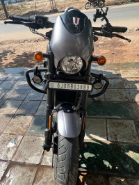 Silver Harley Davidson Street Rod