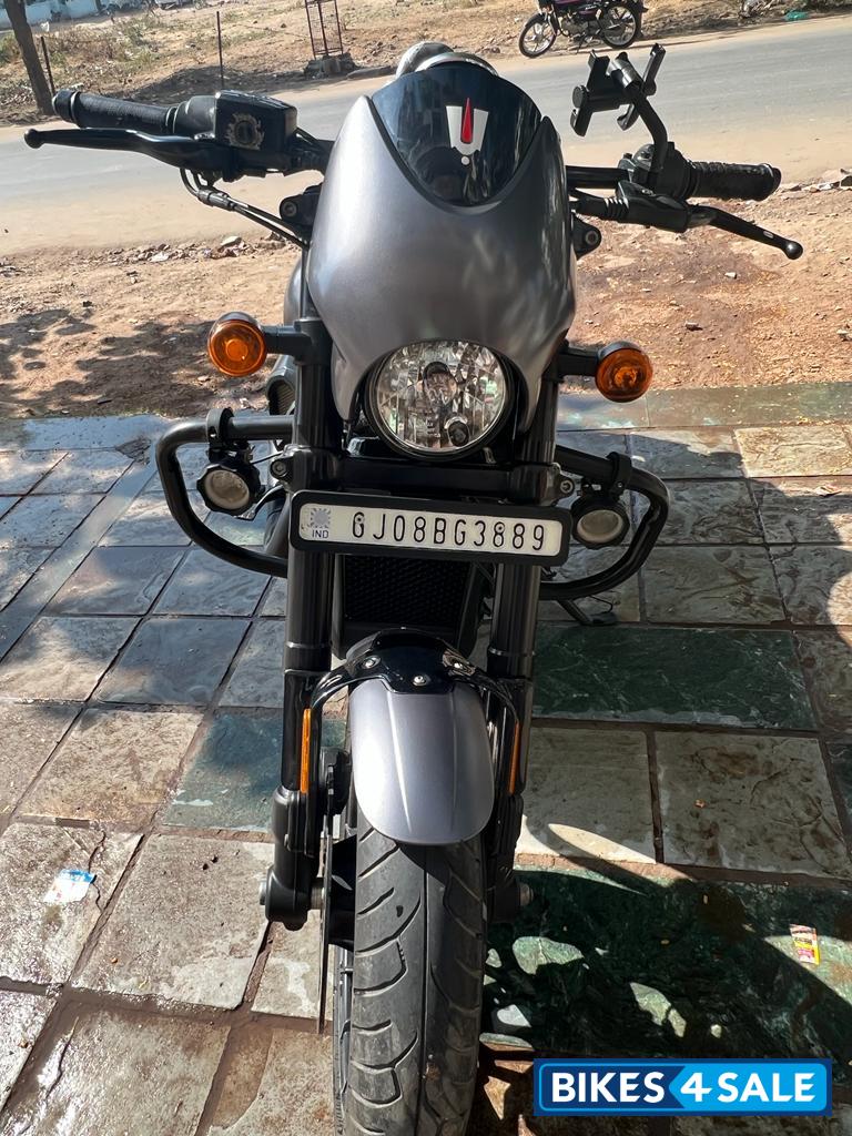 Silver Harley Davidson Street Rod