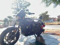 Silver Harley Davidson Street Rod