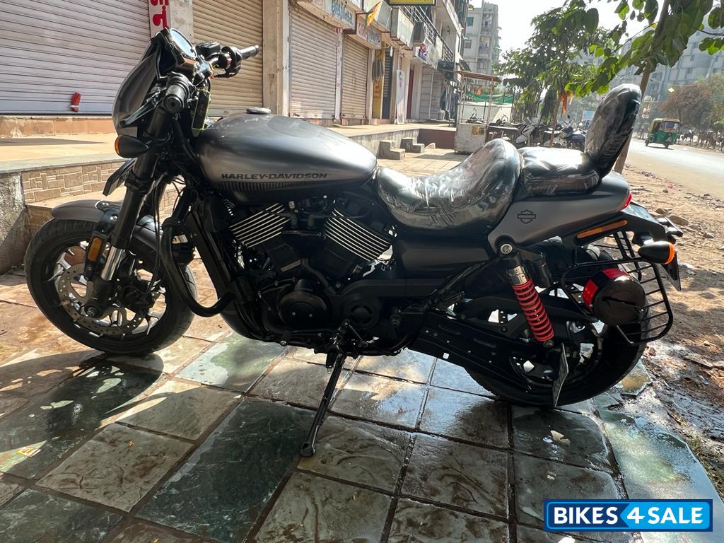 Silver Harley Davidson Street Rod