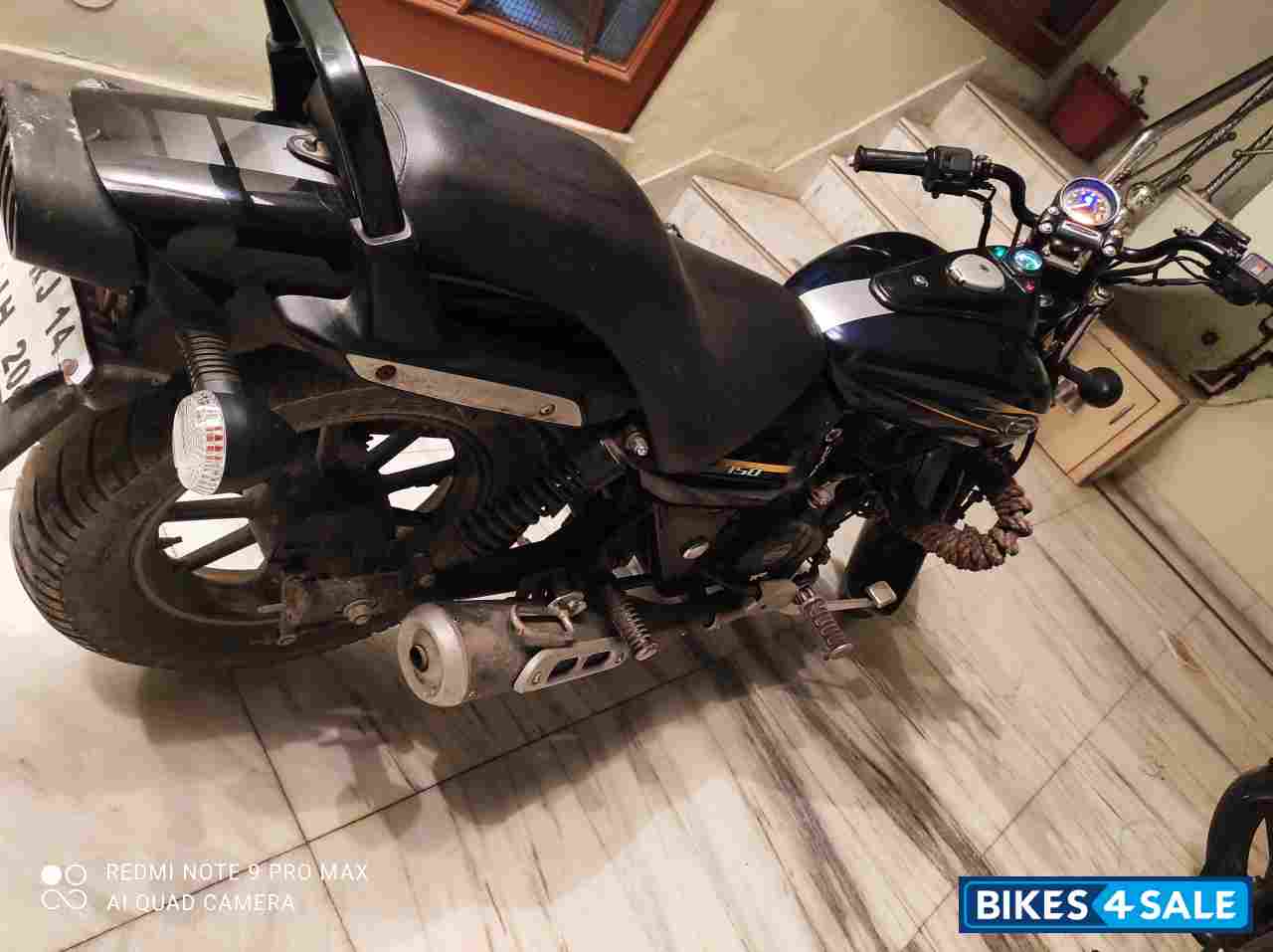 Black With Blue Strips Bajaj Avenger Street 150