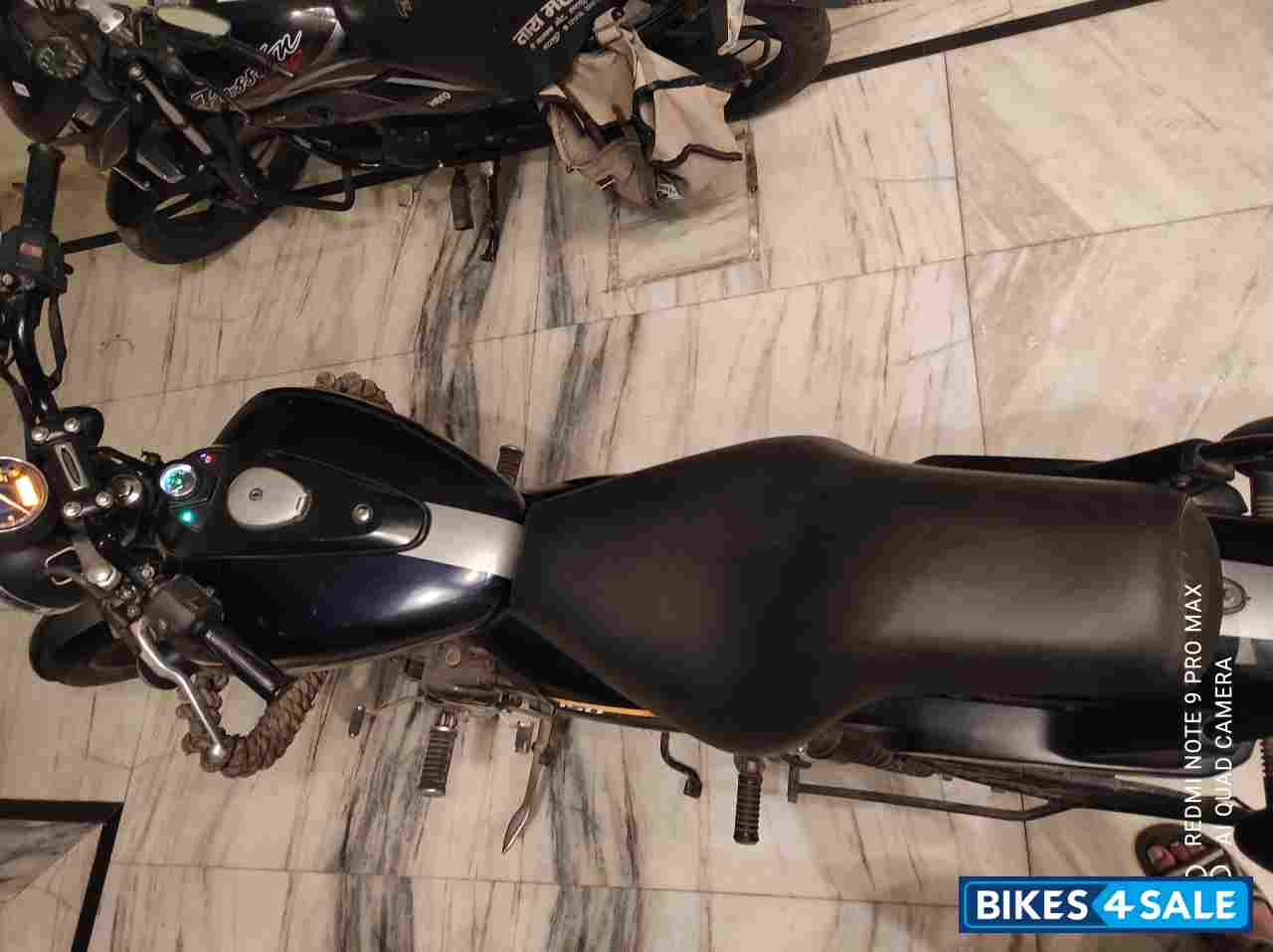 Black With Blue Strips Bajaj Avenger Street 150