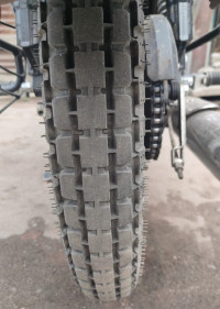 Silver Royal Enfield Bullet 350 ES