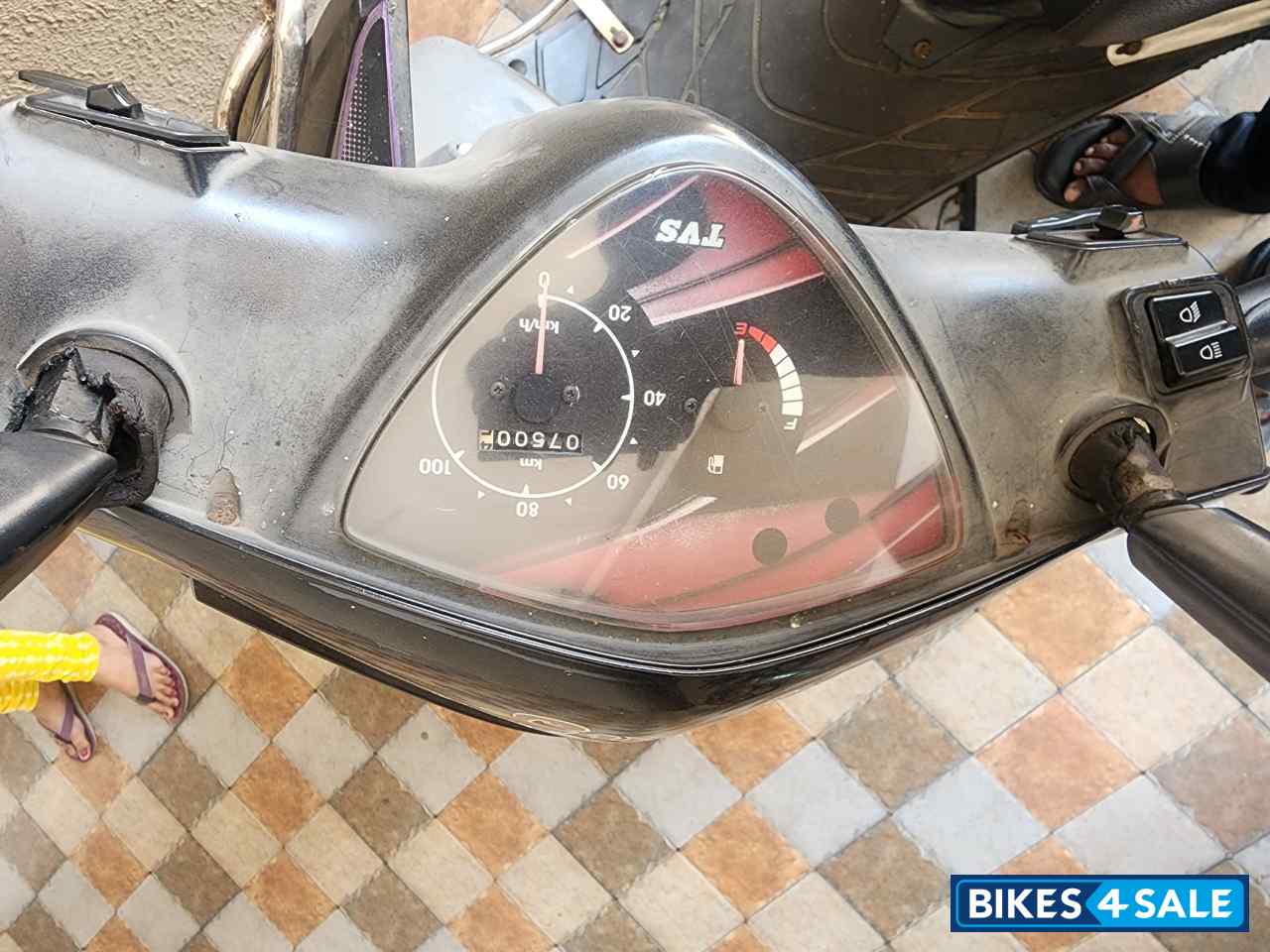 Black TVS Scooty Streak