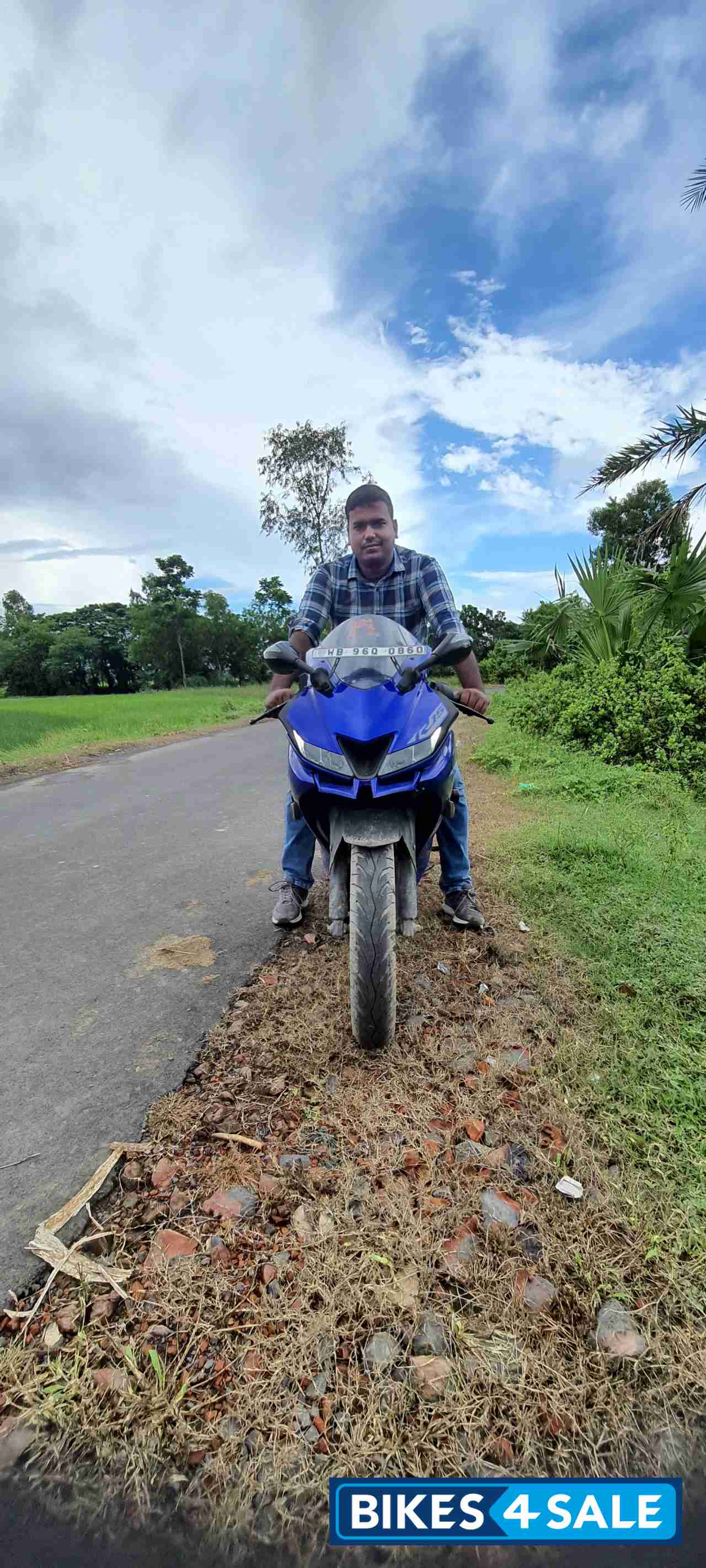 Deep Purplish Blue Yamaha YZF R15 V3 BS6