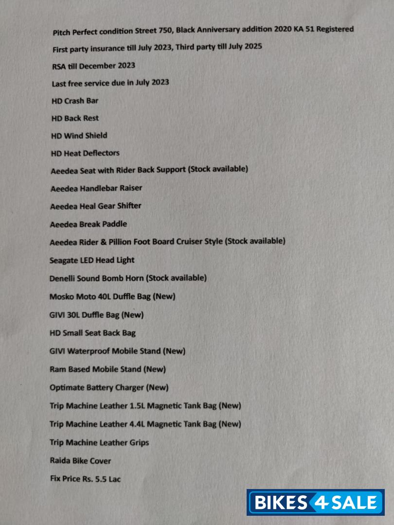 Harley Davidson Street 750