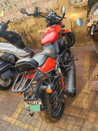 Flaming Red Harley Davidson  Street rod