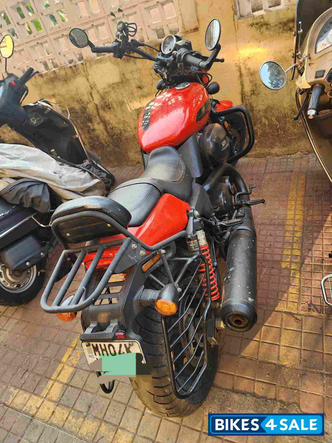 Flaming Red Harley Davidson  Street rod