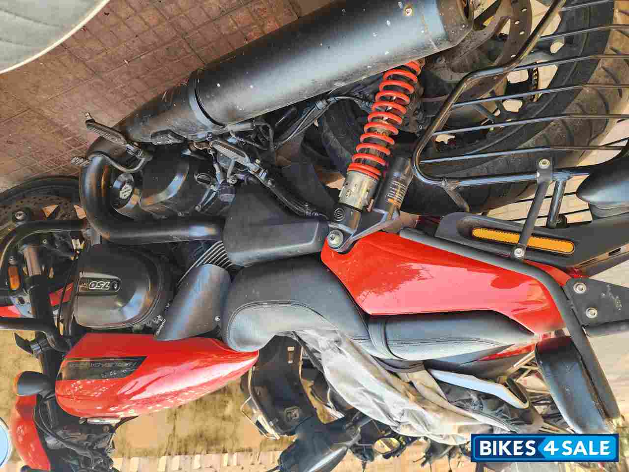 Flaming Red Harley Davidson  Street rod