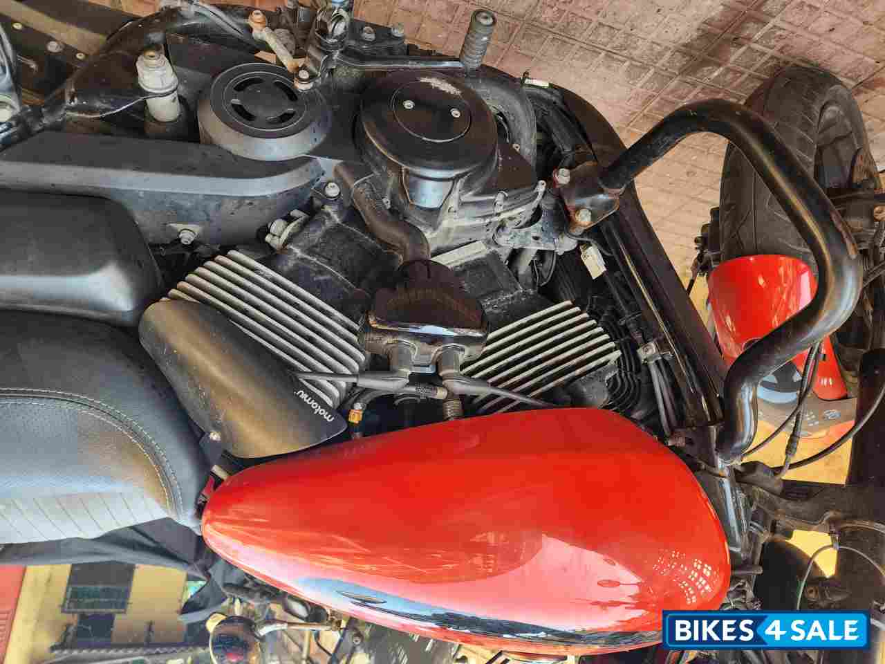 Flaming Red Harley Davidson  Street rod