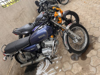 Blue Yamaha RX 100