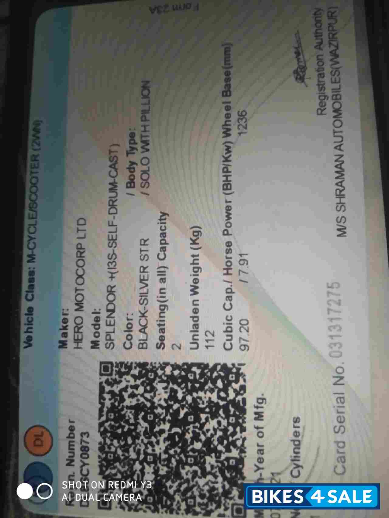 Hero Splendor Plus IBS i3s