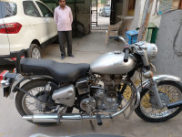Silver Royal Enfield Bullet Standard 350