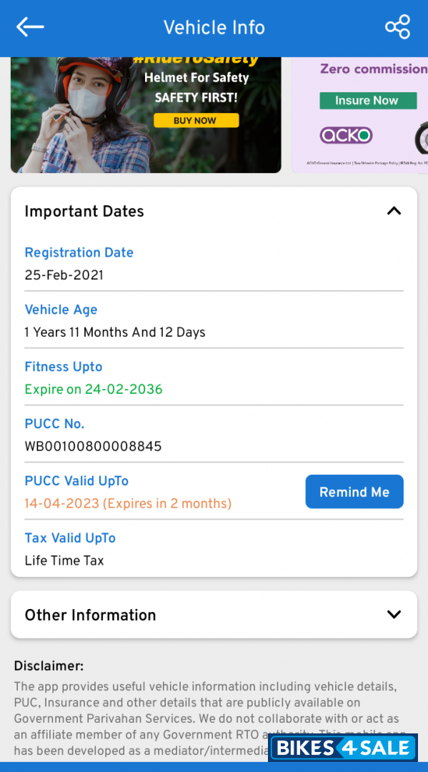 Purple TVS Sport BS6