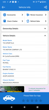 Purple TVS Sport BS6