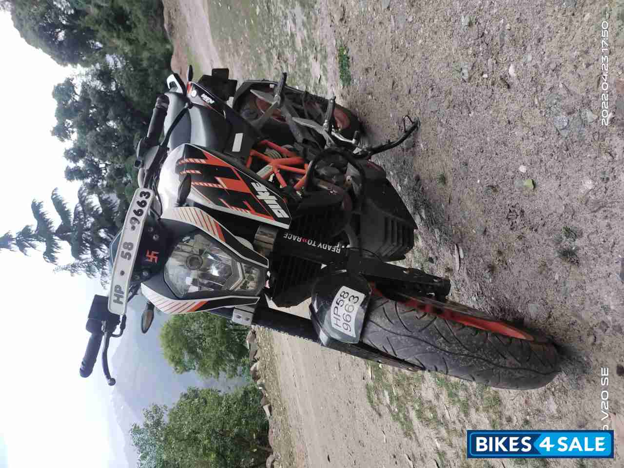 White KTM Duke 390