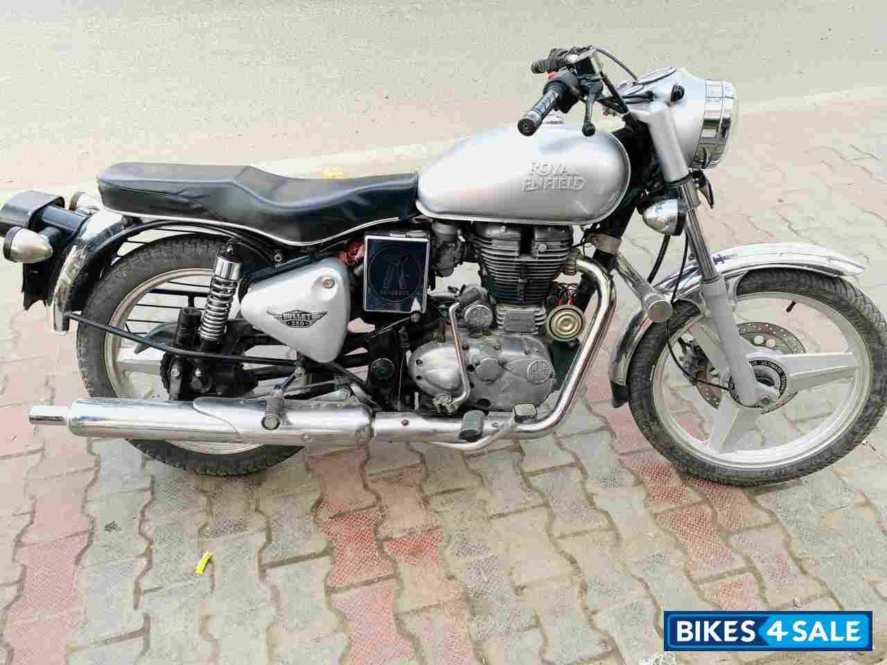 Silver Royal Enfield Bullet Electra
