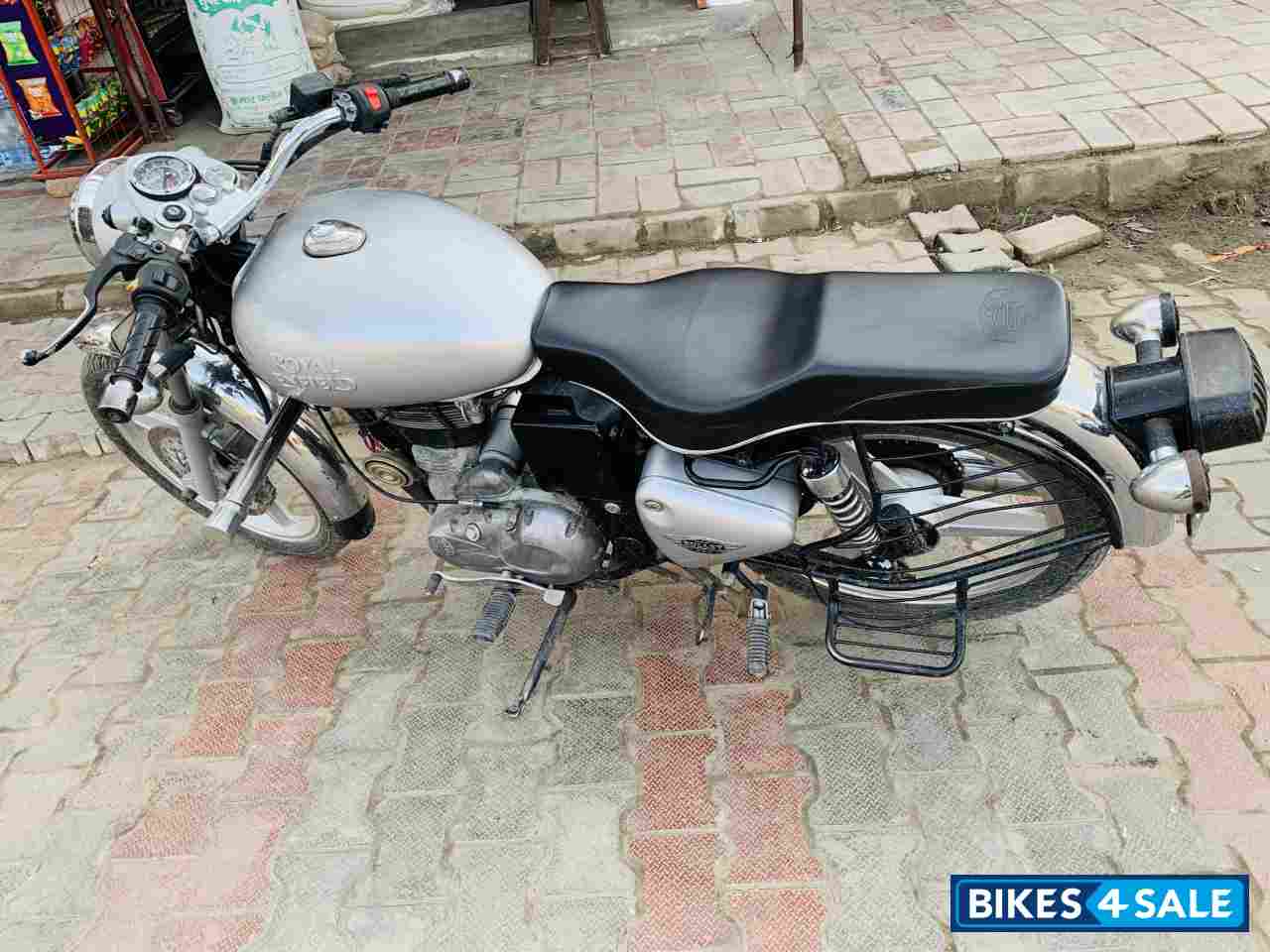 Silver Royal Enfield Bullet Electra