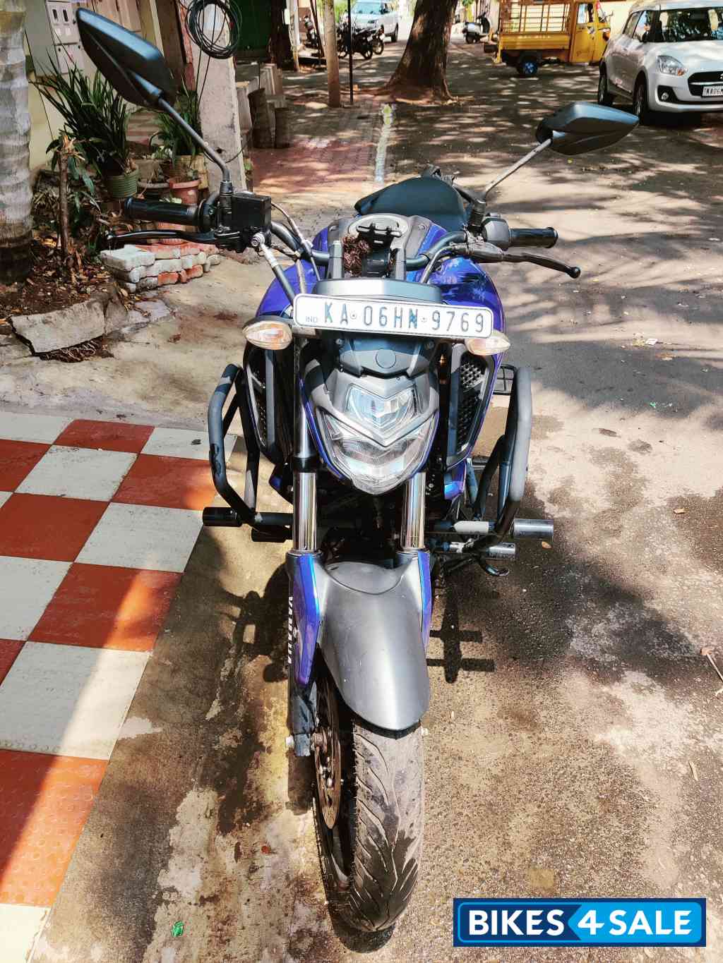 Blue Yamaha FZ FI V3 BS6