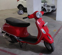 Red Vespa ZX 125 BS6