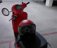 Red Vespa ZX 125 BS6