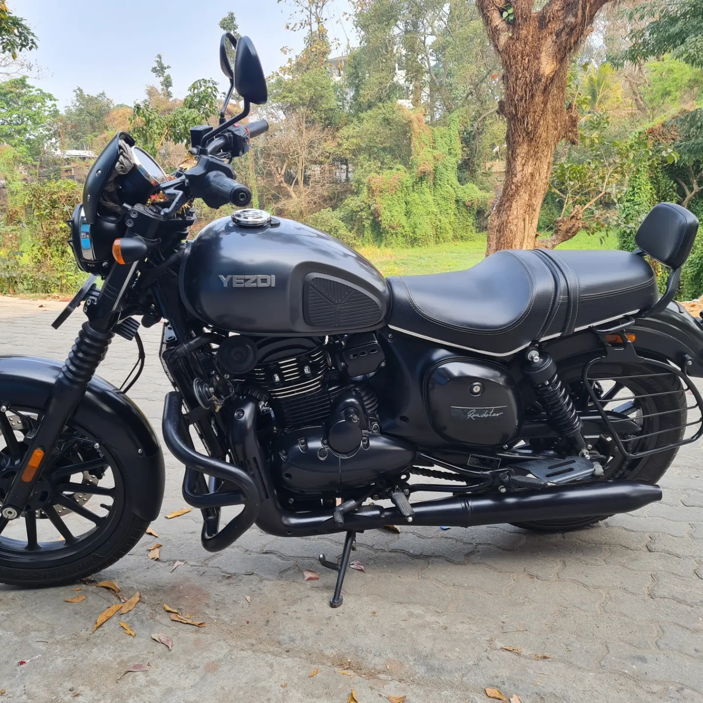 Grey Yezdi Roadster Dark