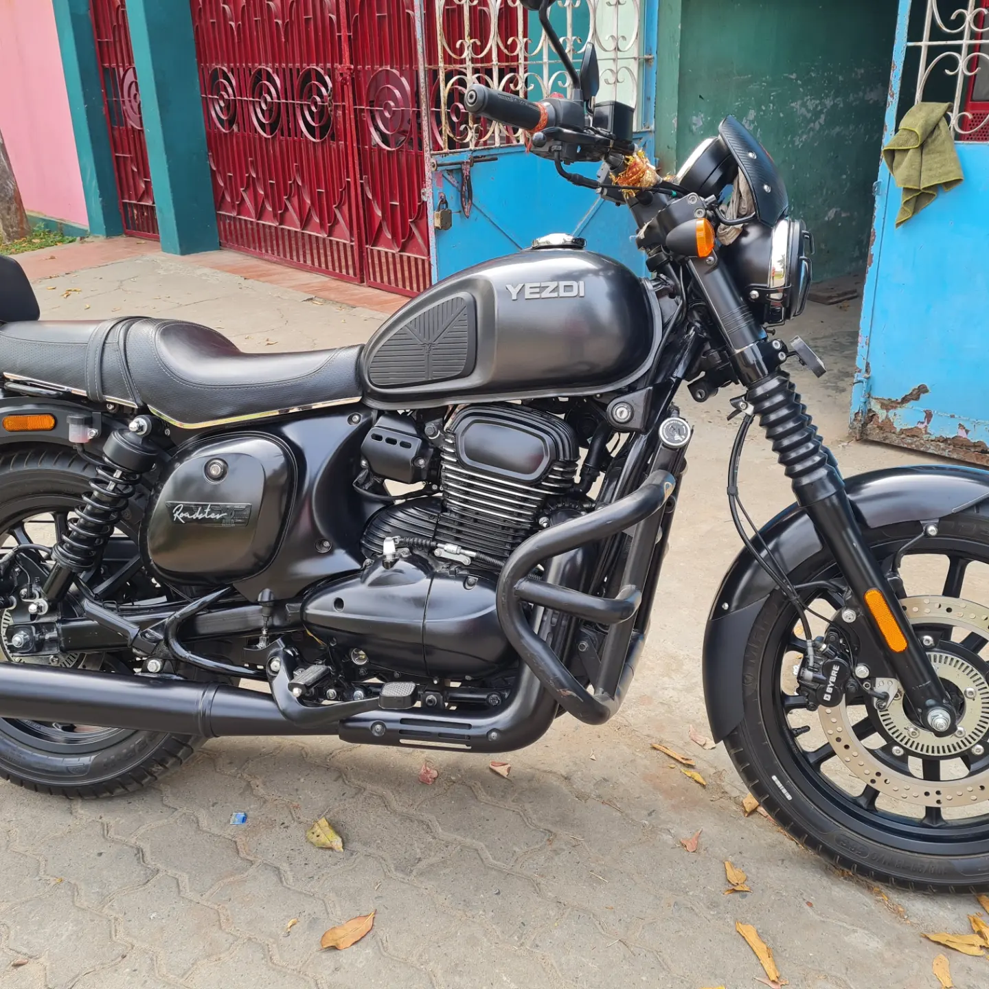 Grey Yezdi Roadster Dark